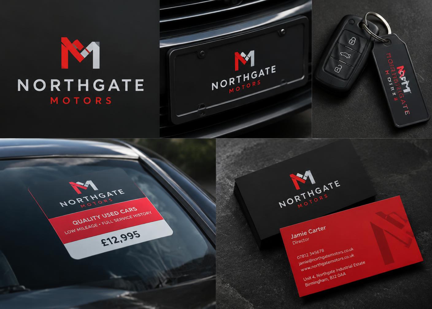 Northgate Motors, an original illustrative branding concept, not client work