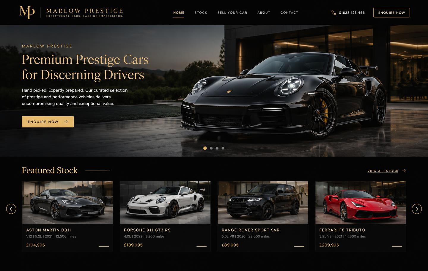 Marlow Prestige, a sample design, not client work, by Leo Digital