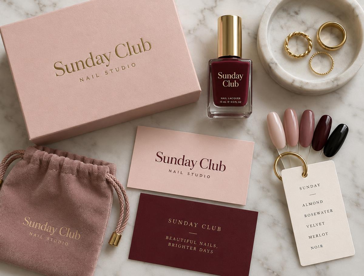Sunday Club, an original illustrative branding concept, not client work